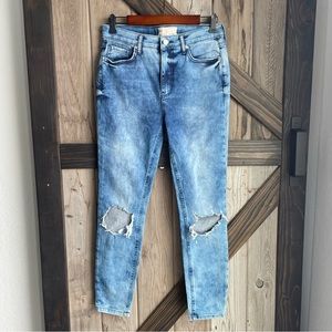 Free People high rise distressed jeans size 30